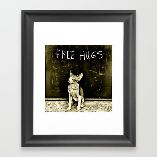 Free hugs Framed Art Print