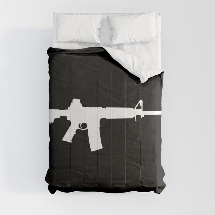 AR-15 (on black) Comforter