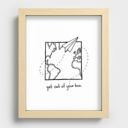 Get out and Travel Recessed Framed Print