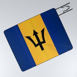 Barbados Flag Picnic Blanket