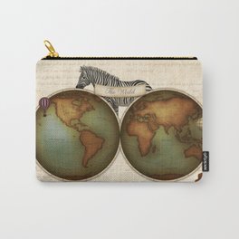 Neo-Victorian World Traveler's Atlas Carry-All Pouch | World Map, 19Th Century, Grunge, Airship, Steampunk, Collage, Biologist, Neo Victorian, Machine Age, Hot Air Balloon 