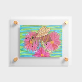 If bee happy, I be happy! Floating Acrylic Print