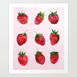Strawberries & Cream Art Print