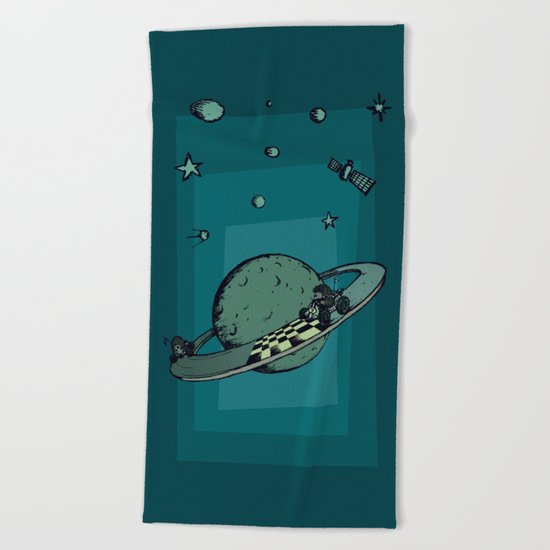 Space race Beach Towel