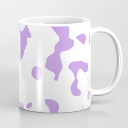 Large Spots - White and Light Violet Coffee Mug