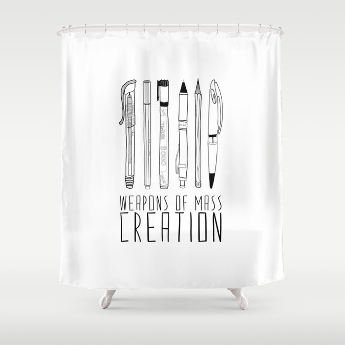 weapons of mass creation Shower Curtain