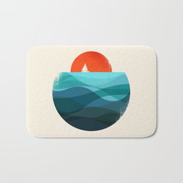 Deep blue ocean Bath Mat | Holiday, Digital, Nature, Sail, Curated, Ocean, Landscape, Adventure, Shore, Current 