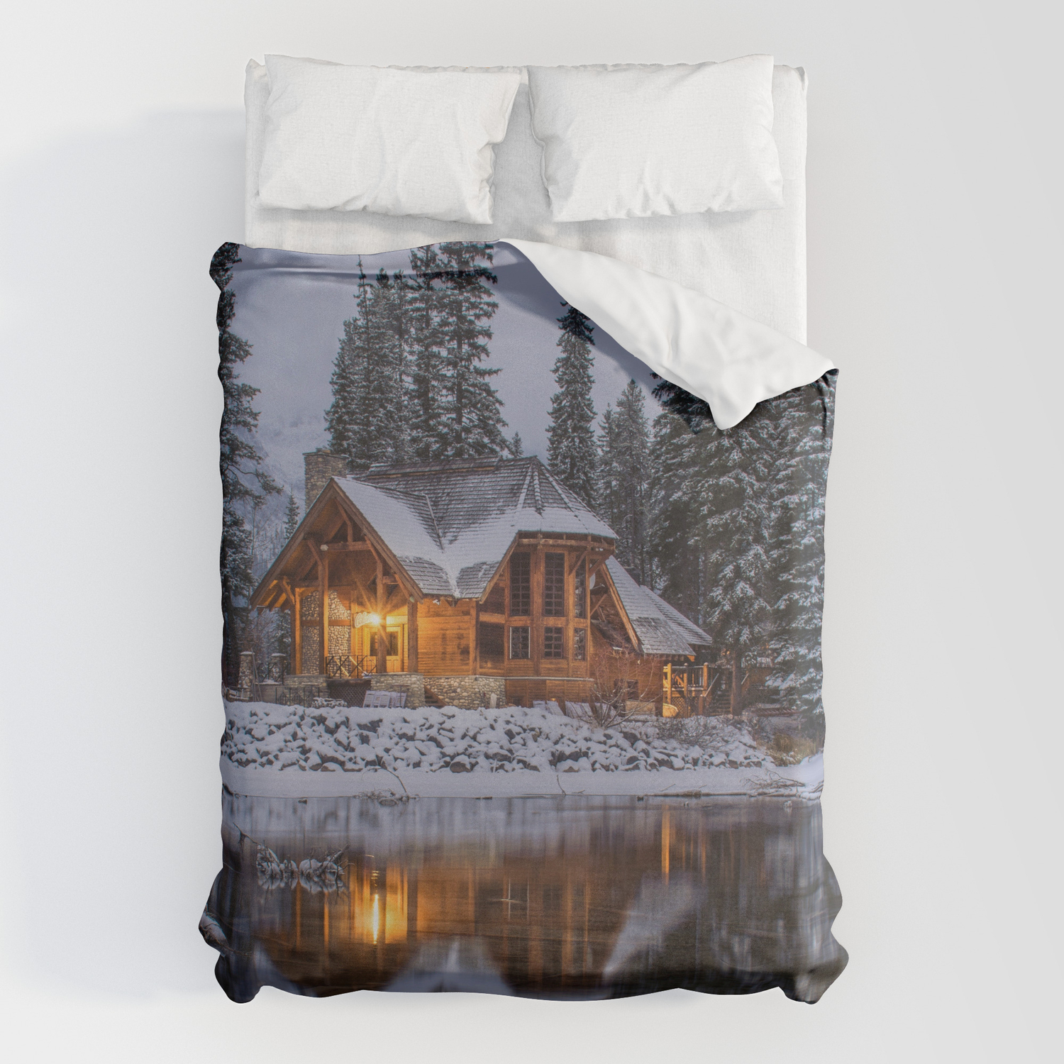 winter woods duvet