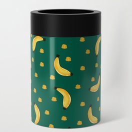 Cute Green Banana Fruit Lover Print Pattern Can Cooler