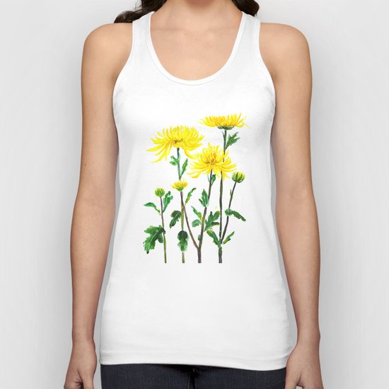 yellow chrysanthemum Unisex Tank Top