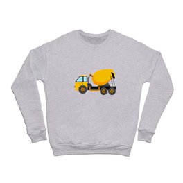 Cement mixer truck for kids loaded with earth Crewneck Sweatshirt