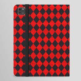 Through The Looking Glass Red Checkered iPad Folio Case