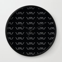 ¯\_(ツ)_/¯ Shrug - Black Wall Clock | Kawaii, Kaomoji, Graphicdesign, Smile, Shrug, Emoticon, Font, Blackandwhite, Idk, Black 