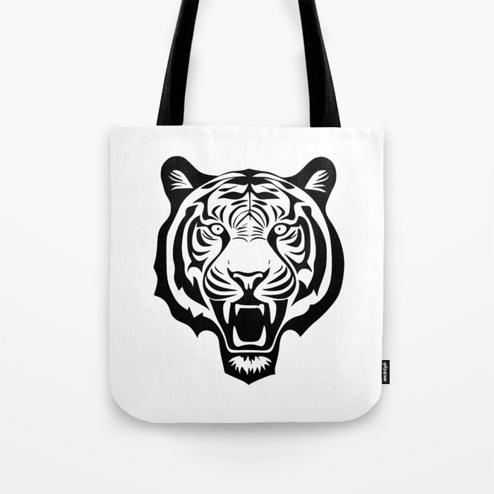 Tiger head illustration Tote Bag