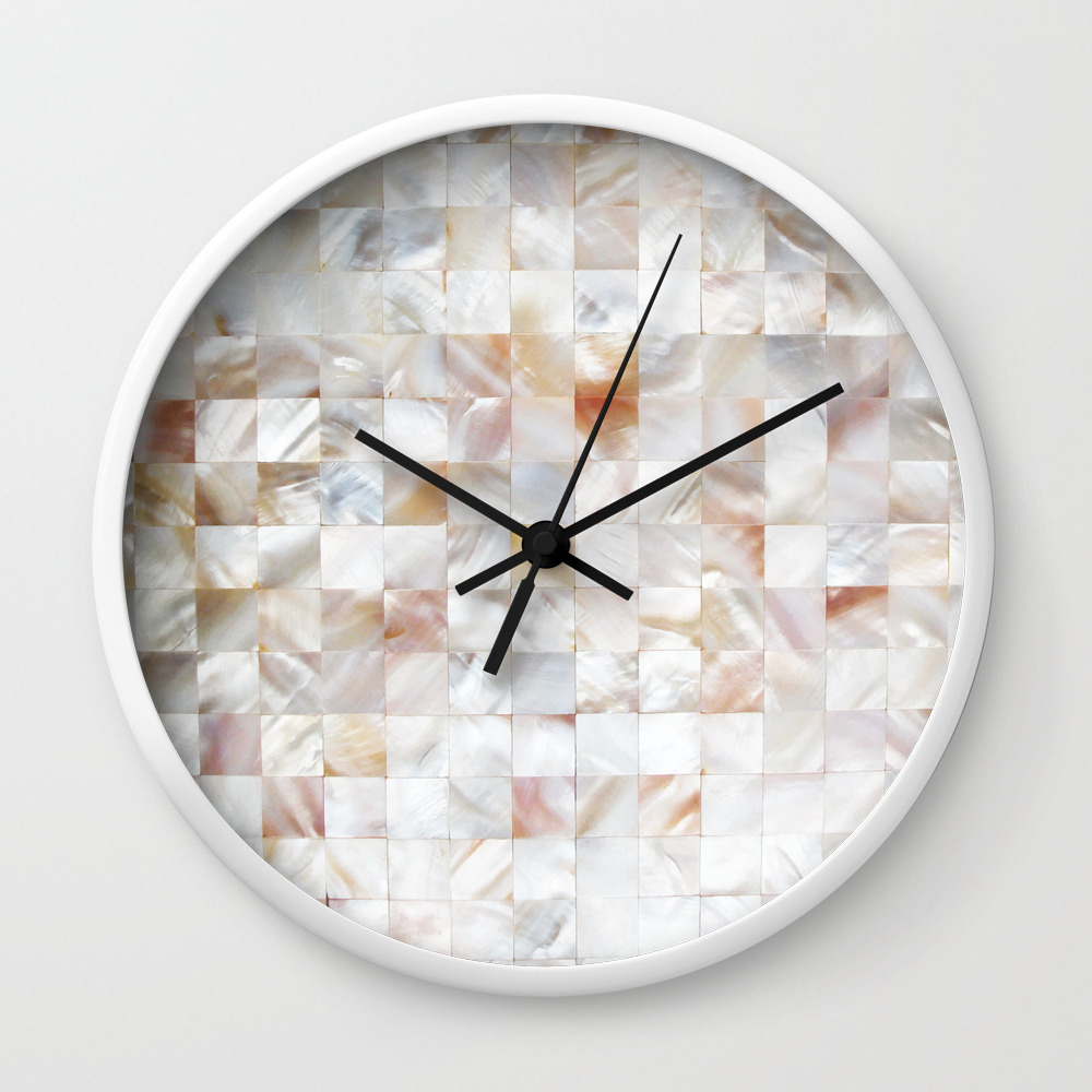 Mother Of Pearl Society6 Decor Buyart Wall Clock By 83oranges