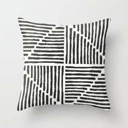 Rook in Black and White Throw Pillow