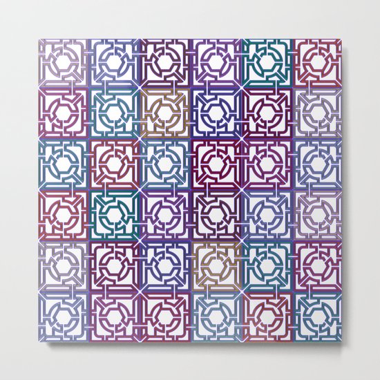 Colorful Maze V Metal Print