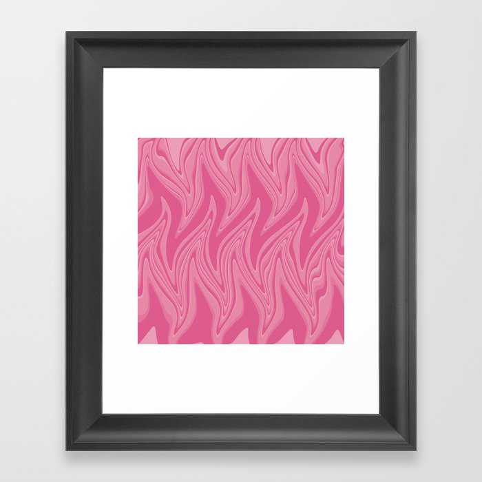 Warped - Pink Framed Art Print