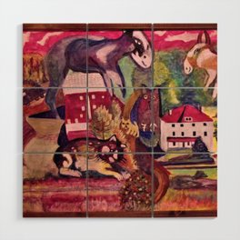 Kuerner Farm estilo Chagall Wood Wall Art
