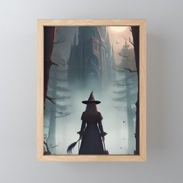 Witch Town | Wall Art | AI Generated Art | Digital Art | Framed Mini Art Print