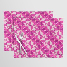 Pink Checkered Daisies Pattern Placemat