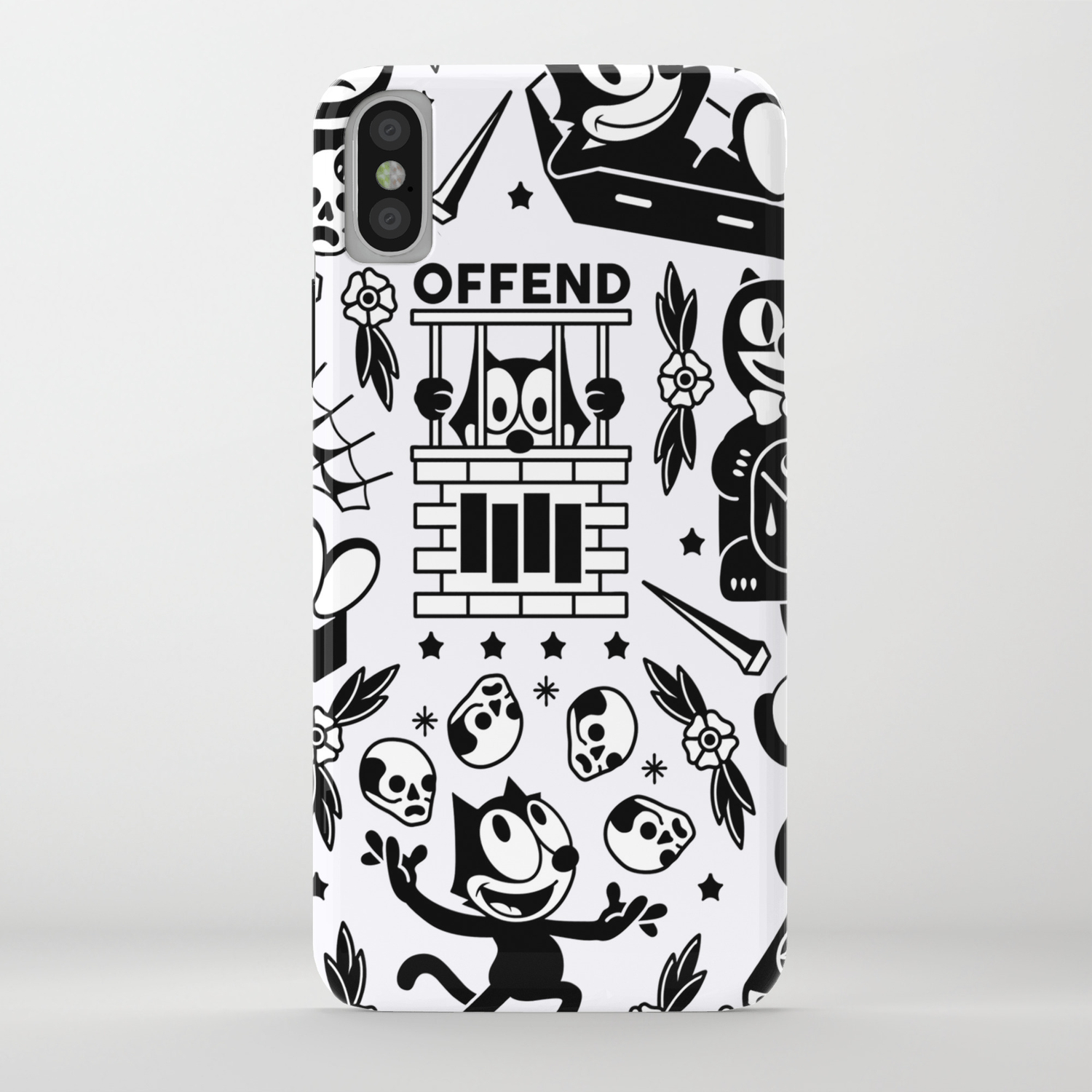 Felix The Cat Iphone Case By Offendbrand Society6