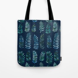 Close to Nature I Leaves Botanical Watercolor Pattern Tote Bag