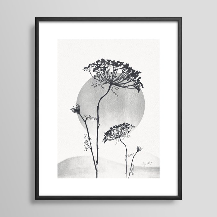 summer landscape wild plant2 Framed Art Print