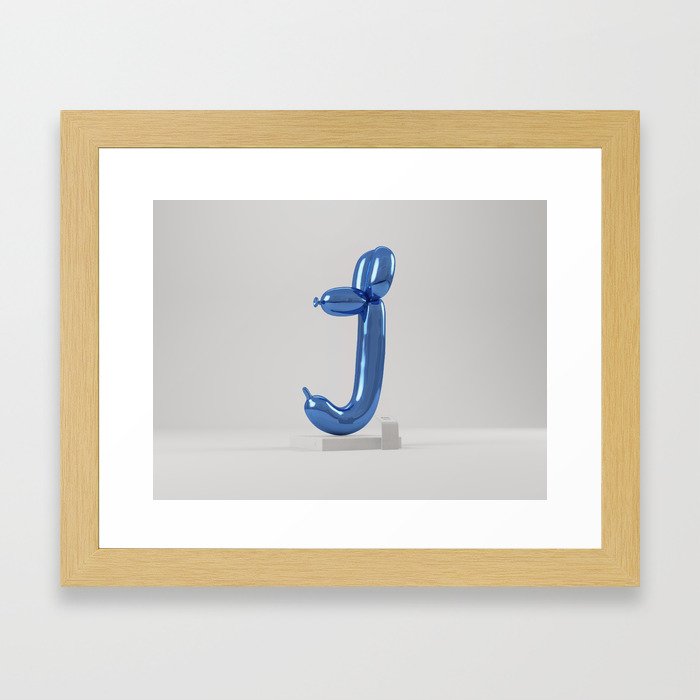 "J" Jeff Koons letter Framed Art Print