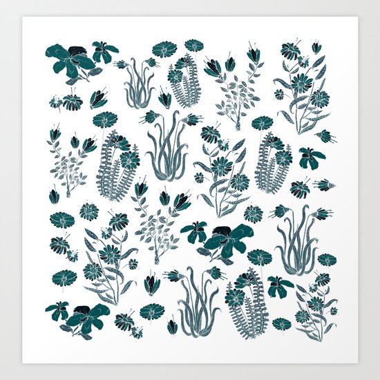 green or blue garden?? Art Print