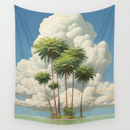 Cloudy with a Chance of Palms Wall Tapestry