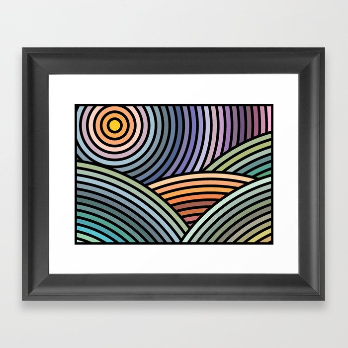 Hypnotic landscape Framed Art Print