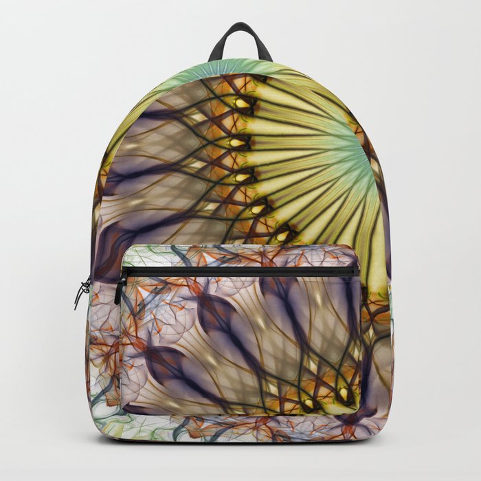 Golden and dark violet mandala Backpack