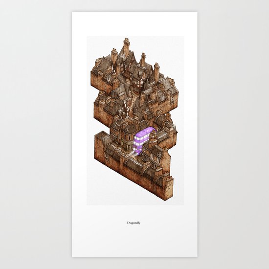 Diagonally Art Print