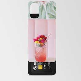 Blush Pink Summer Cocktail, Cafe Android Card Case