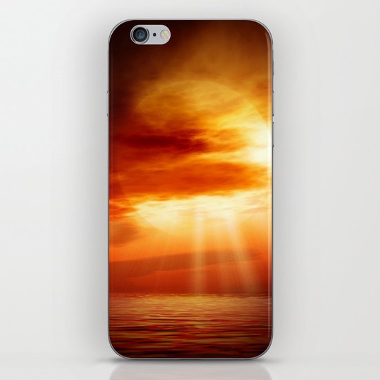 sunrise in the sea iPhone & iPod Skin