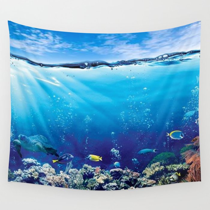 Society6 ocean tapestry shop