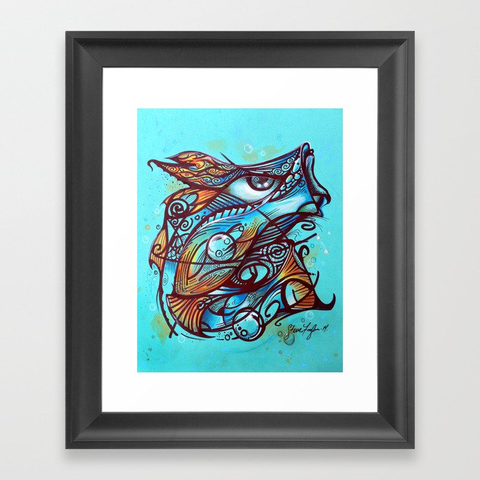 PHISHING by Steve Fogle Framed Art Print