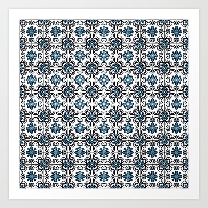 Floor Series: Peranakan Tiles 35 Art Print