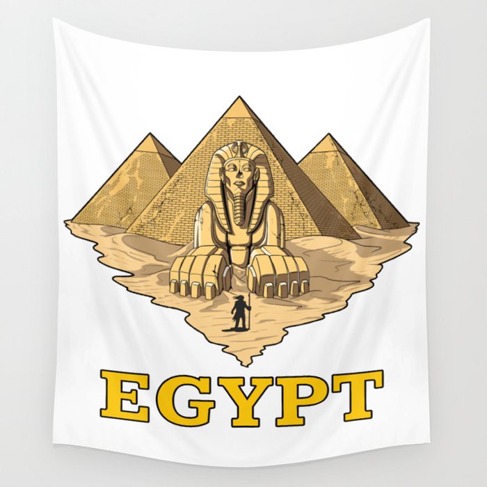 Egyptian Pyramids Sphinx Ancient Mythology Wall Tapestry