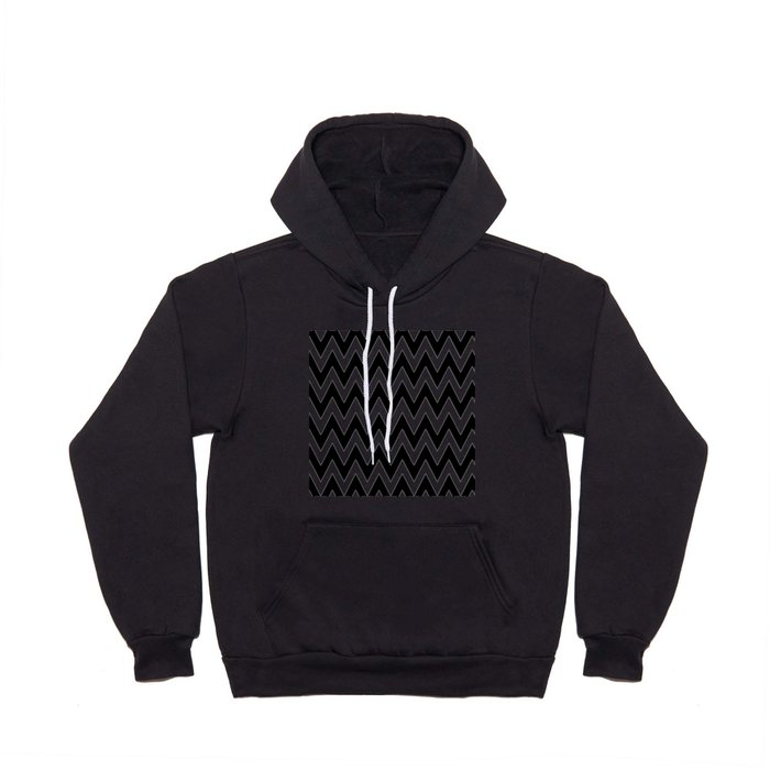 Modern black white geometrical chevron zigzag pattern Hoody