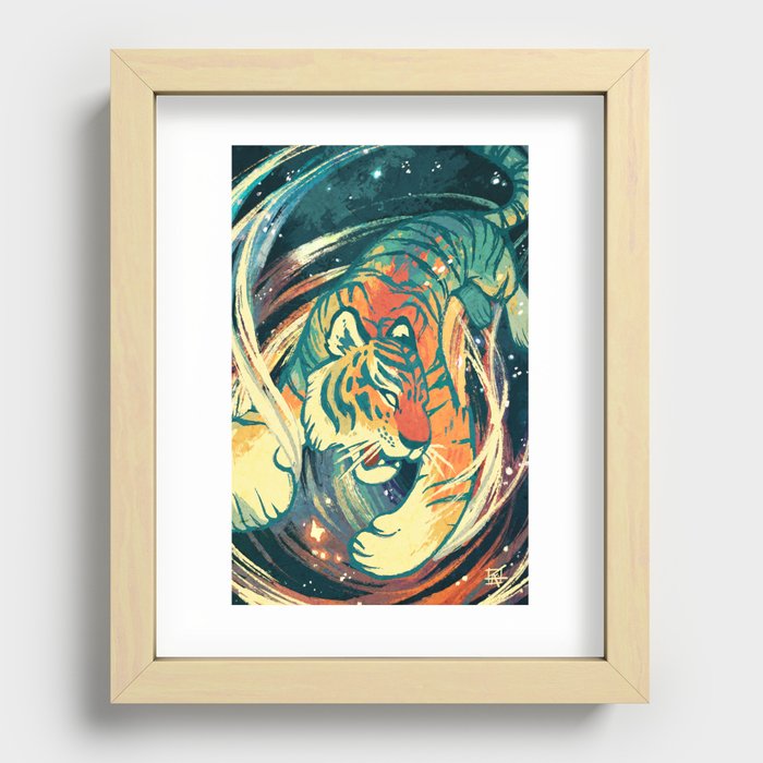 Astral Tiger Recessed Framed Print