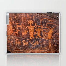 Indian art, petroglyph. Laptop Skin