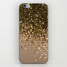 Sparkling Gold Brown Glitter Glam #1 (Faux Glitter) #shiny #decor #art #society6 iPhone Skin