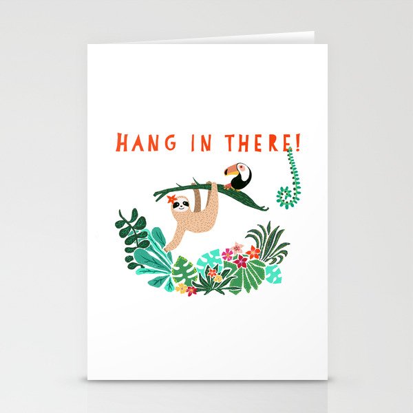 Hang in there! - Sloth Stationery Cards