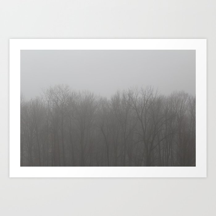 Foggy Trees Art Print
