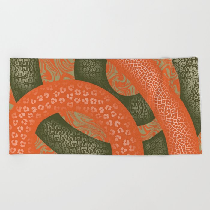 Bonded for Life contemporary abstract Beach Towel