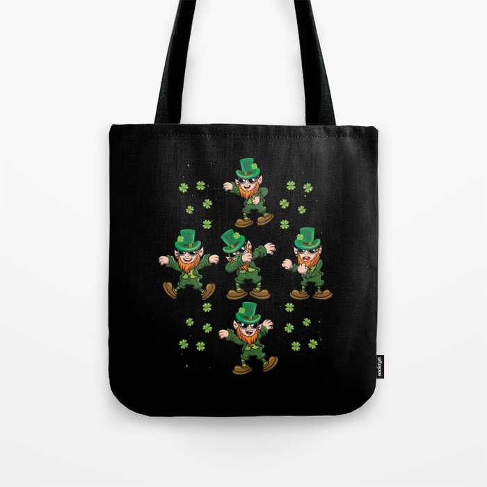 Dancing Leprechaun Shamrock Saint Patrick's Day Tote Bag