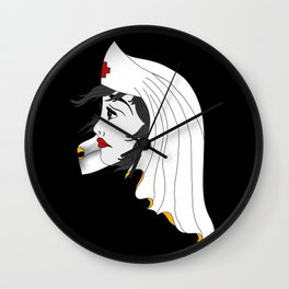 The Forlorn Nurse Wall Clock
