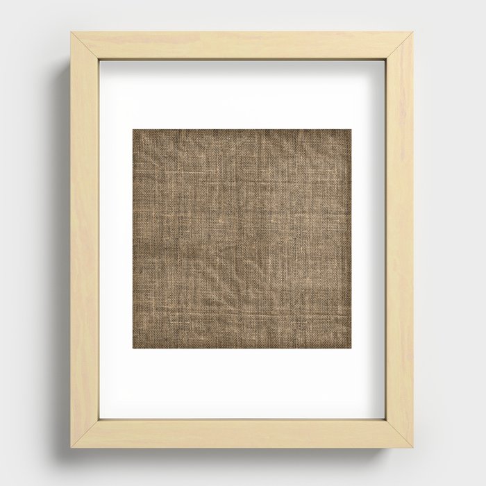 Aged and Creased Burlap Print Recessed Framed Print